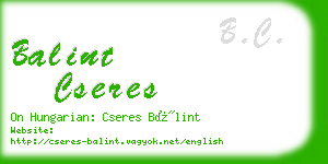 balint cseres business card